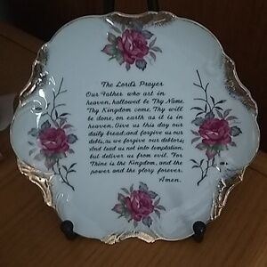 ✴️vtg Lord's prayer plate